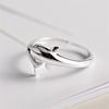 Yin Taifei Thai Silver Dolphin Love Open Ring - Korean Style Accessories