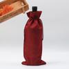 Wine Bottle Covers Gift Bag Reusable Burlap Drawstring Wine Bottle Covers Red Wine Champagne Pouch Christmas Gift Package Bags