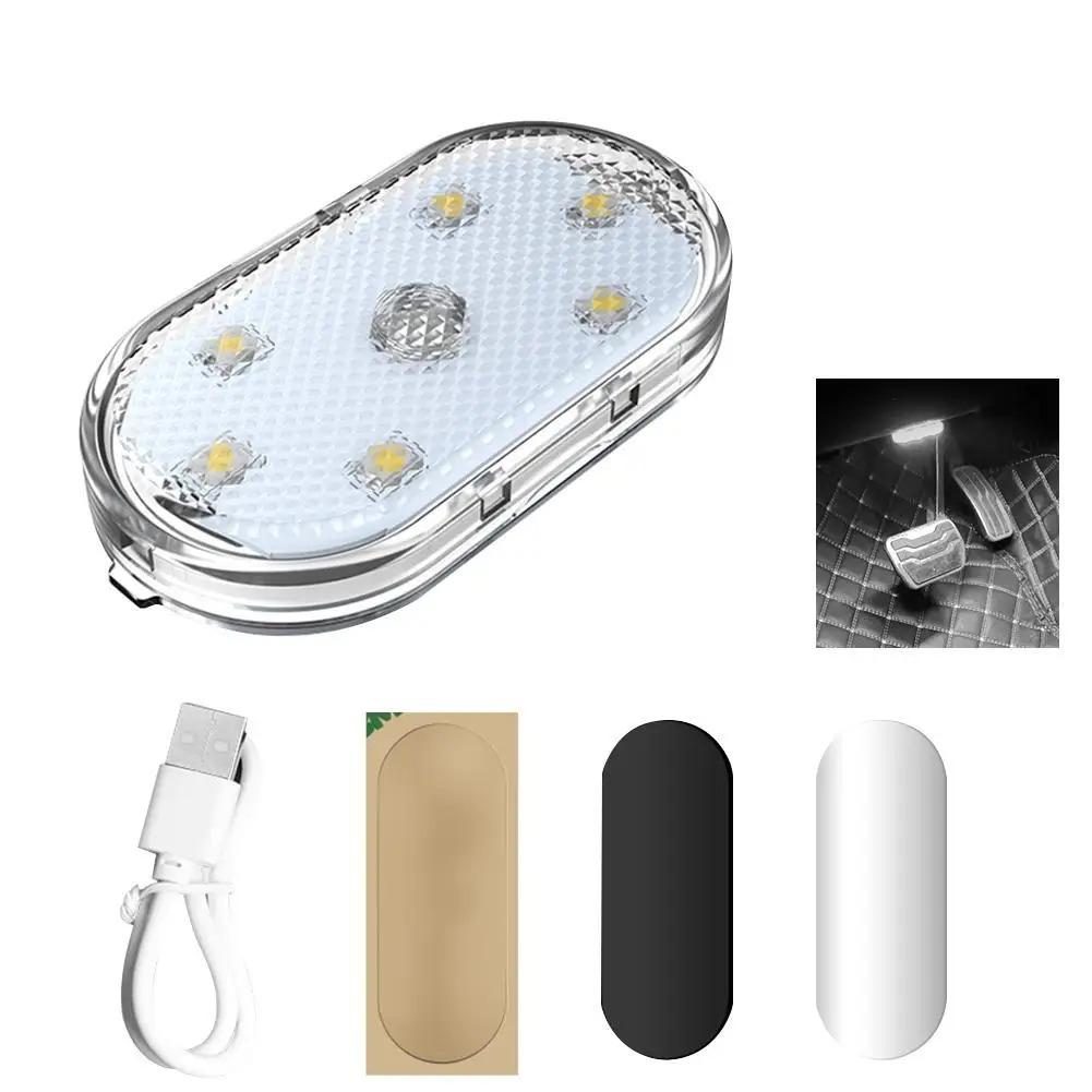 Car LED Touch Reading Light Wireless Interior Atmosphere Light Auto Roof Ceiling Lamps for Door Foot Trunk Storage Box