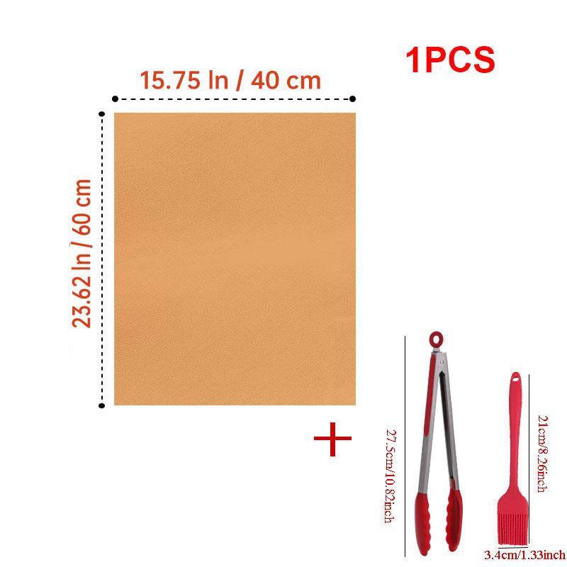 60*40cm Non-stick BBQ Grill Mat Baking Mat Barbecue Tool Cooking Grill Sheet Heat Resistance Kitchen BBQ Tool