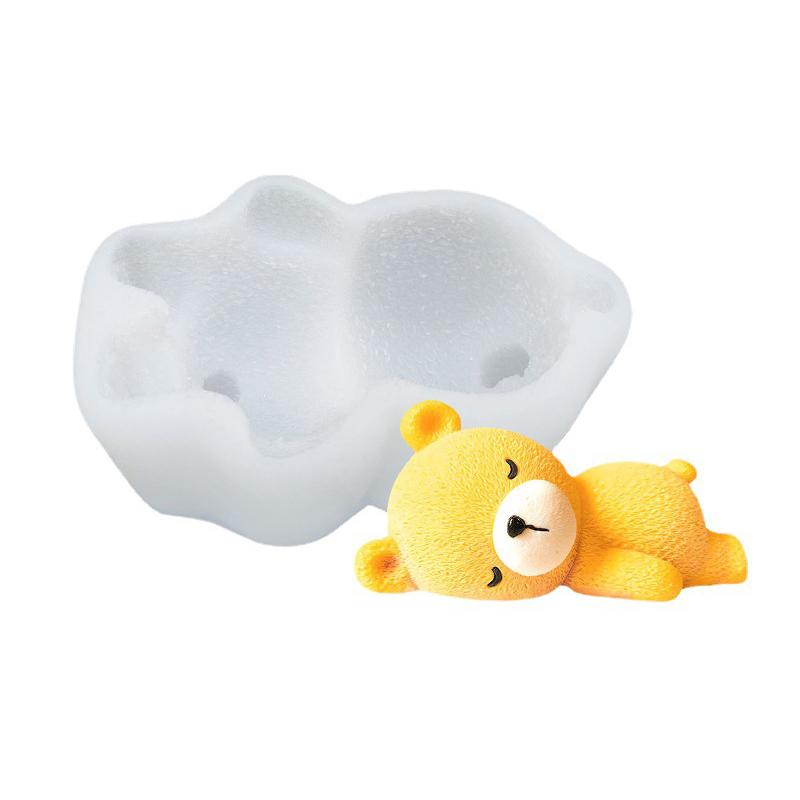 1 STÜCK Schlafender Bär Design Silikon Kuchenformen Mousseform Lebensmittelqualität Dessert Backwerkzeuge Küchenzubehör Outdoor Geschirr