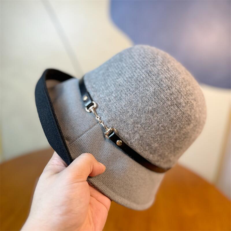 

Элегантная шляпа для завивки женская осенне-зимняя женская темпераментная шляпа-ведро для улицы теплая для среднего и пожилого возраста складная шляпа-цилиндр Adjustable серый