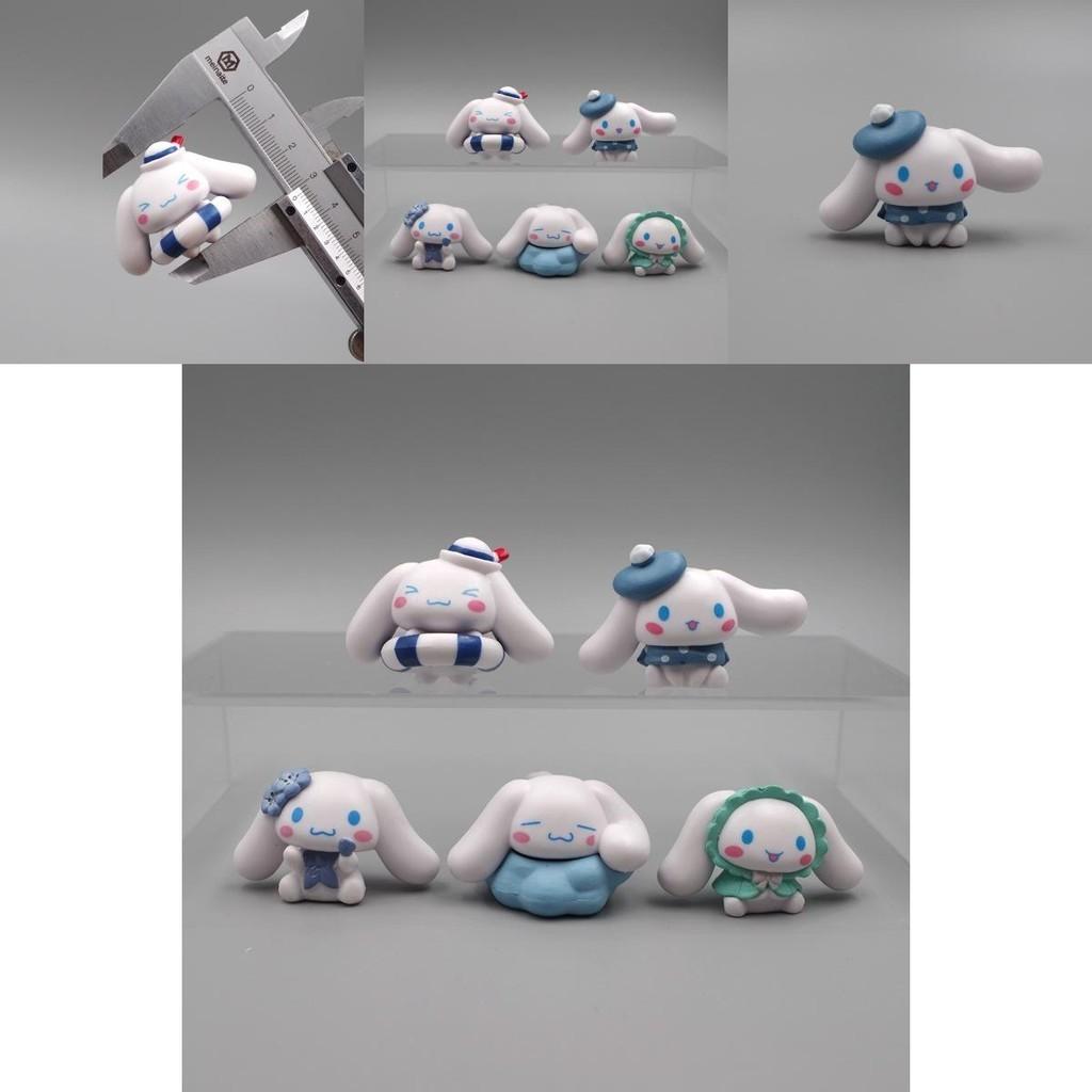 Figura Linda de Cinnamoroll Sanrio Anillo de Natación Juguete Juego de Figuras Para Decoración de Pasteles Diy
