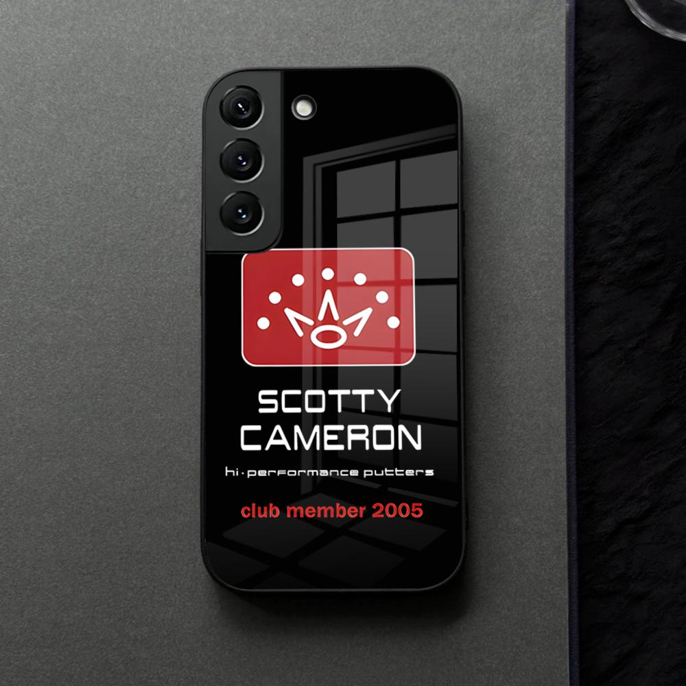 Black ScottyS Camerons Flag Phone Case Glass For Samsung Galaxy S21 S25 S22 S20 S24 S23 Ultra Fe Plus A16 A34 A54 A24 Coque
