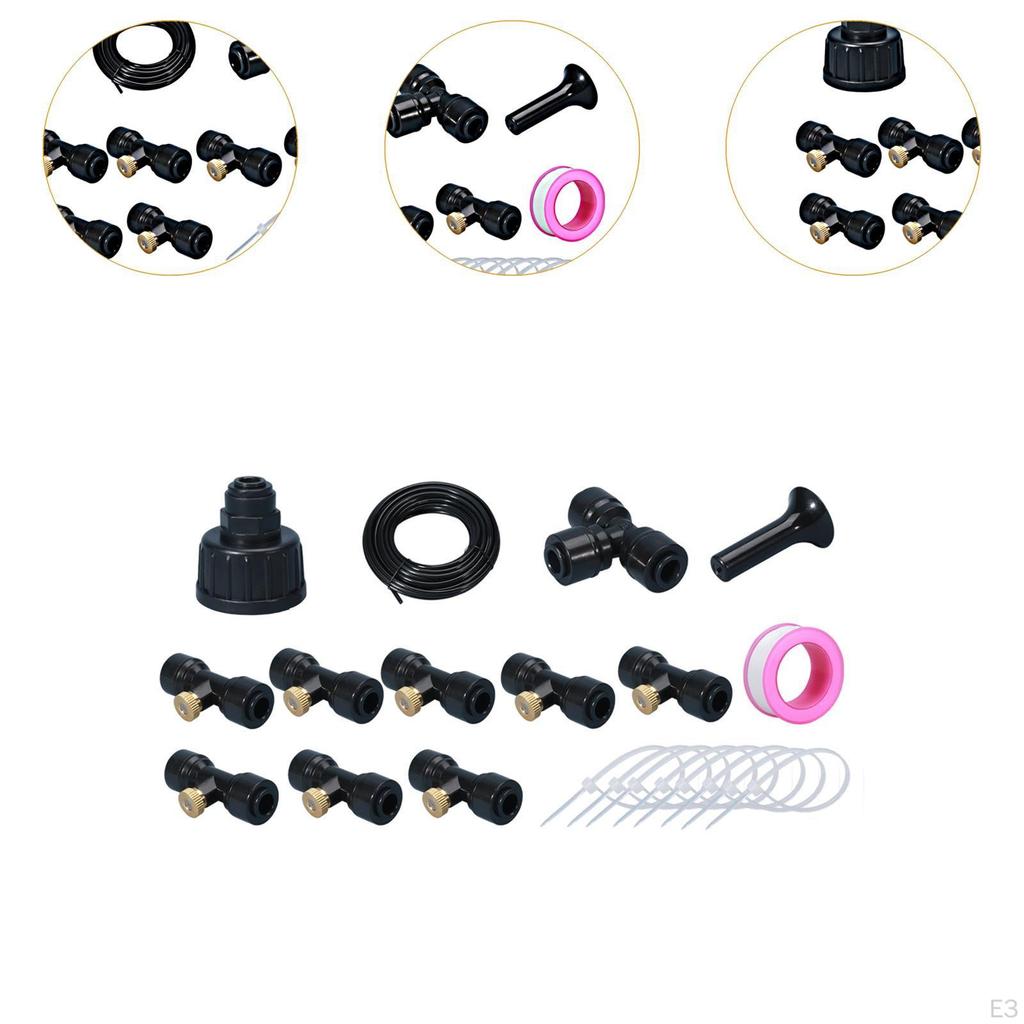 Misters for Outside DIY Water Adapter Set Misting System Kit Greenhouse Trampoline
