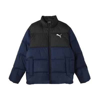 Chaqueta de Plumón Ess+ Casual Cortavientos Cuello Alto Chaqueta de Plumón Chaquetas para Hombre Azul Marino 686184-06