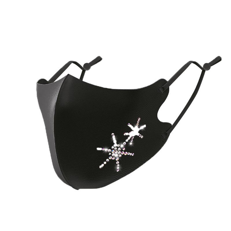 Pratelná Nastavitelná Diamantová Maska: Prodyšná, Chladivá, Protipylová, Maska na ochranu před sluncem z ledového hedvábí