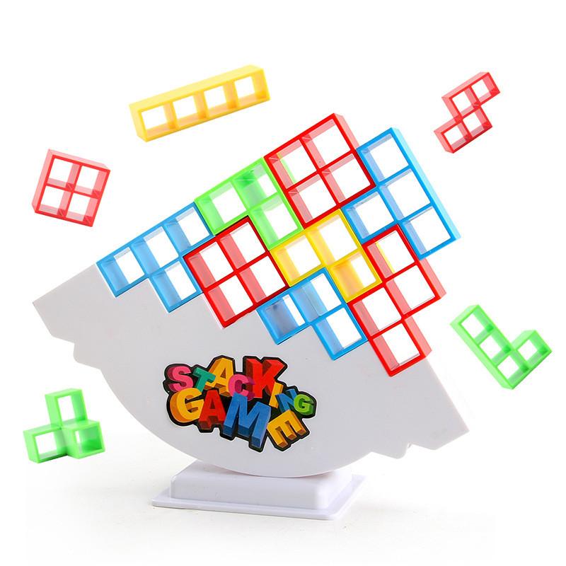 Kleurrijke Tafelblad Overlappende Plastic Bouwstenen Kinderpuzzelspeelgoed Voor Kinderen Diy Interactieve Hersenkraker Educatief Spel