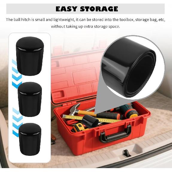 3PCS Trailer Hitch Ball Cover Kit,1-7/8",2",2-5/16" Trailer Ball Cover for Protecting Trailers Balls,Multi-Size Trailers Accessories Balls Hitch