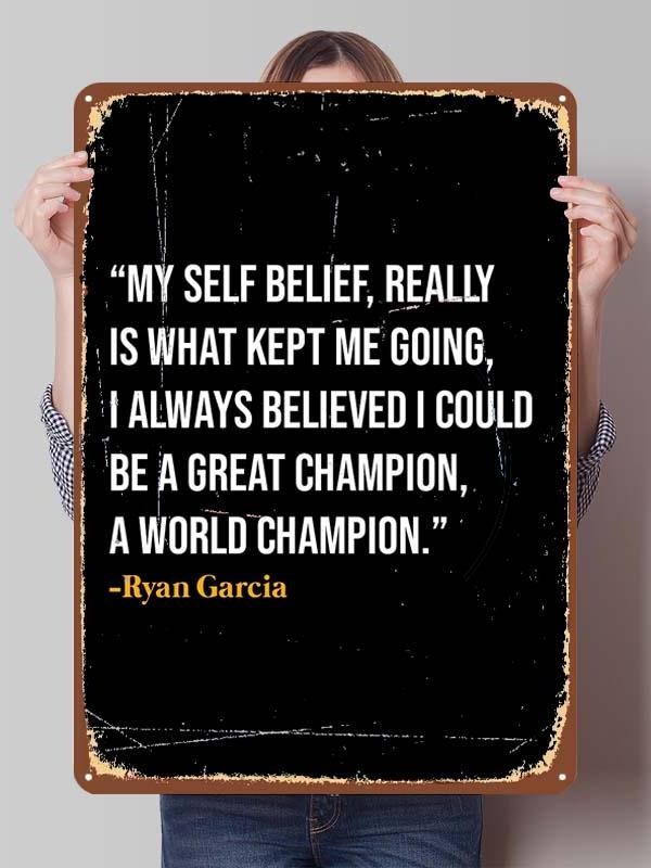 Ryan Garcia Boxer Metal Signs Aesthetic Room Decor Men Custom Boxing Poster Tin Plates for Man Cave Wall Art Vintage Metal Plate