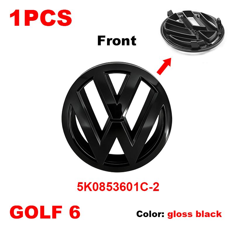 5K0853601C VW 135mm Car Front Grill Logo Emblem 110mm Rear Trunk Lid Badge For Volkswagen Golf MK6 Replacement Auto Accessories ze5