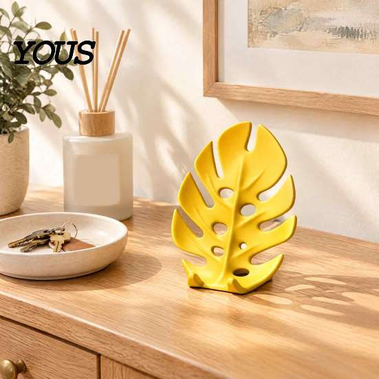 Creative Desktop Organizer for Smartphone 3D Printed Monstera Leaf Phone Holder, Cute Cell Stand, Decorative Tropical Unique Decor Home Mount