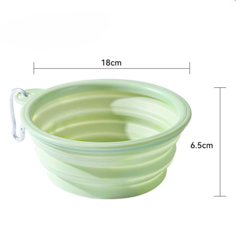 Macaron Color Silicone Folding Pet Bowl Portable Dog Food And Water Bowl For Outdoor Travel And Camping Trips MIT
