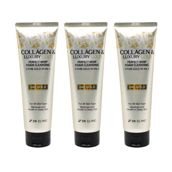 3w Clinic Kollagen & Luxus Gold Perfekter Whip Schaumreiniger 180g (3 Optionen)