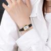 Vintage Roman Exquisite Small Wine Barrel Shape Student Watch Niche High Value Bamboo Pattern Leather Quartz Watch
