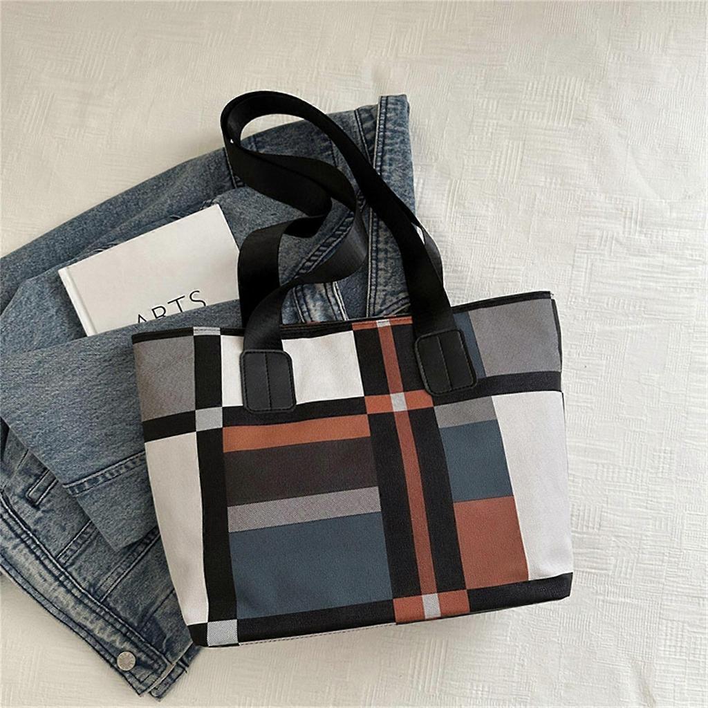Women PU Leather Underarm Bag Plaids Handbag All-matching Armpit Bag Shopping Dating Bag Large Capacity Shoulder Bag Khaki