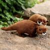 Adorable Otter Stuffed Plush Toy Realistic Long Fur Soft Animal Figure 40cm Gift