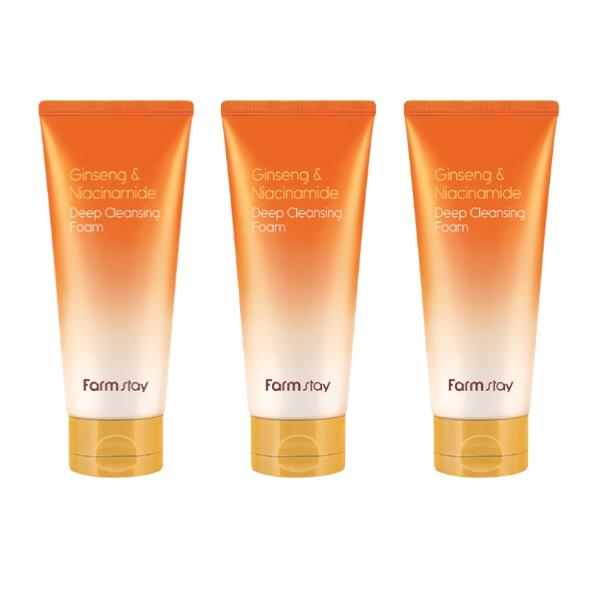 FarmStay Ginseng & Niacinamide Cleansing Oil (300ml / 10.14 Fl.oz.),  Deep Cleansing Foam (180ml / 6.08 Fl.oz.) (7 Options)