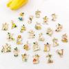 Colorful English Letter Pendants - Alloy Jewelry Accessories, Plated and Oil-Dripped, Set of 26 Random Handmade Pieces.