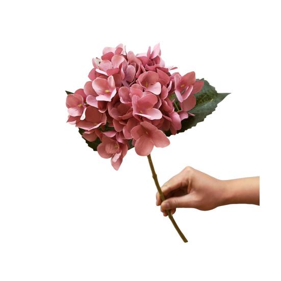 

Искусственная гортензия Устойчивый к УФ-лучам Искусственный шелковый цветок Дом Свадьба Вечеринка Детский праздник Стол темно-розовый