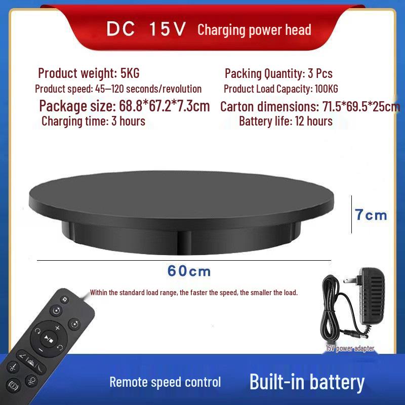 High-Capacity Electric Rotating Display Stand for Photography and Video