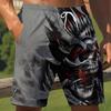 Vintage Knight warrior Skull Ghost Boxing Muay Thai Kickboxing Shorts Pants 3D Print Training Unisex Men Women Quick Dry Fitness Gym Sport Workout