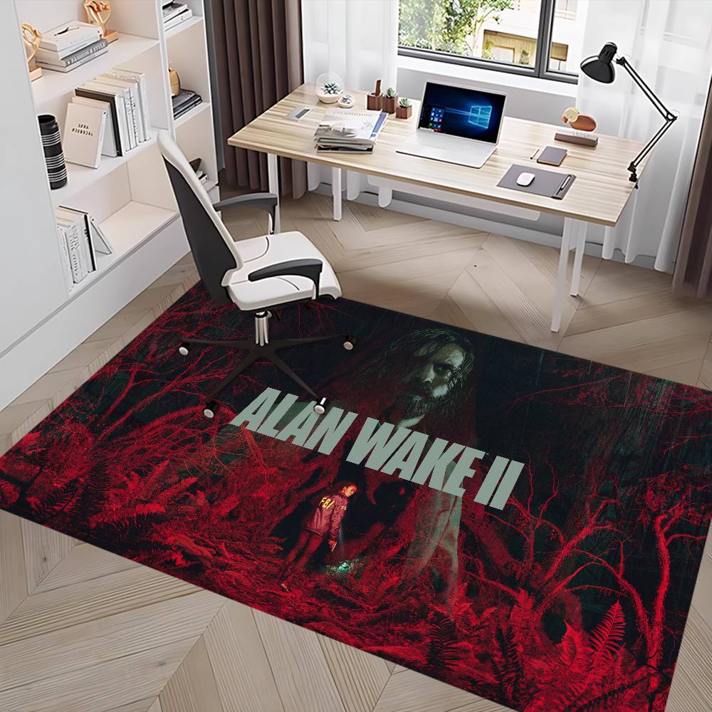 Horror Spiel A-Alan W-Wake Flur Teppich Waschbar Rutschfest Wohnzimmer Sofa Stühle Bereichsmatte Küche Fußmatte Bereichsteppich