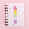 2Pcs Cartoon Coil Notebook Mini A7 Portable Spiral Memo Pad for Students Cute Flower Notebook for Journaling School Travel