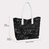Gothic Black Rose Pattern Tote Bag Casual Daily Outdoor Carry Handbag Stylish Women Shopping Shoulder Bag