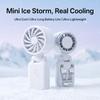 Foldable Lightweight Body Mini Cooling Fan Long Lasting Battery Turbine Small Fan  Home Use