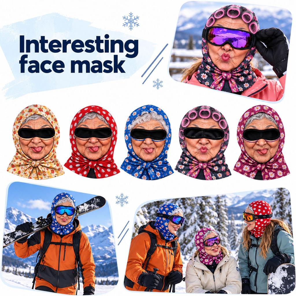 Breathable Face Cover for Riding, Skiing and Outdoor Sports, Novelty Pattern