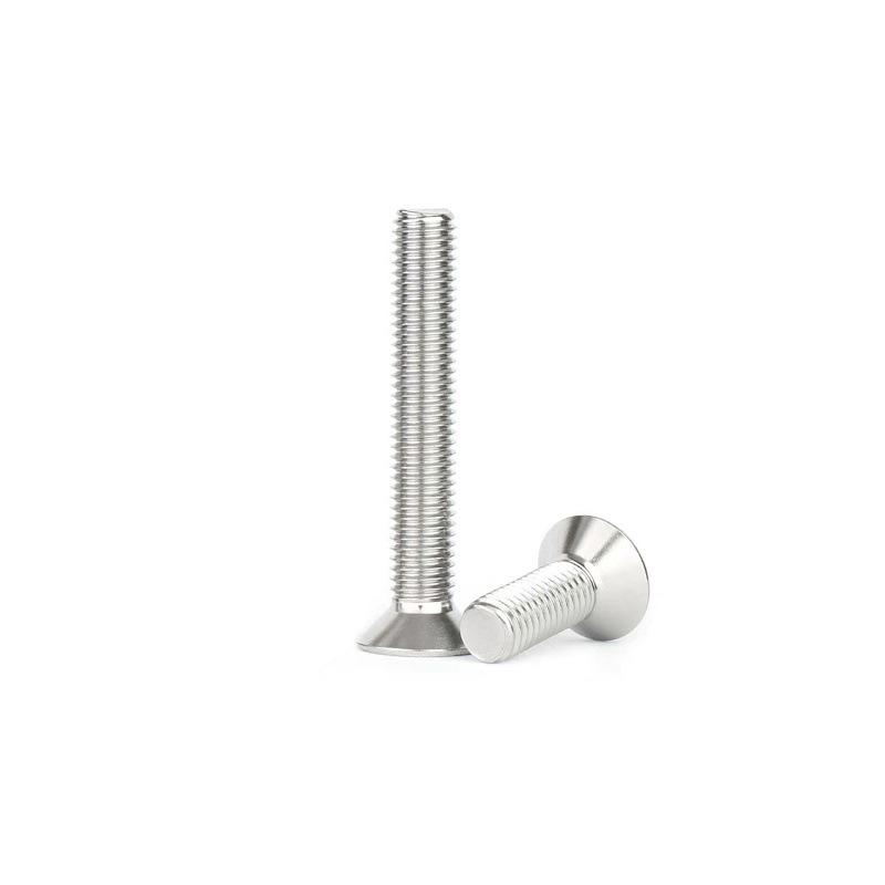 M2-M10 Stainless Steel Flat Head Machine Screws and Bolts Set, Countersunk Hex Socket Cap, 304 Grade.