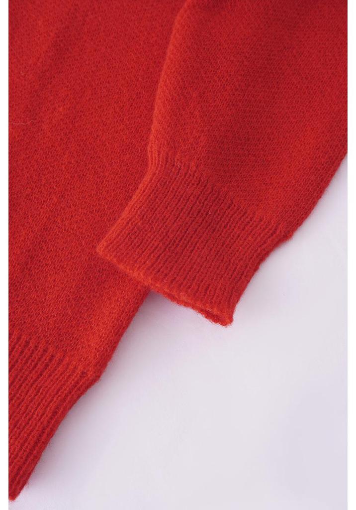 Unisex Jacquard Cat Knit Sweater - Warm Round Neck Base Layer