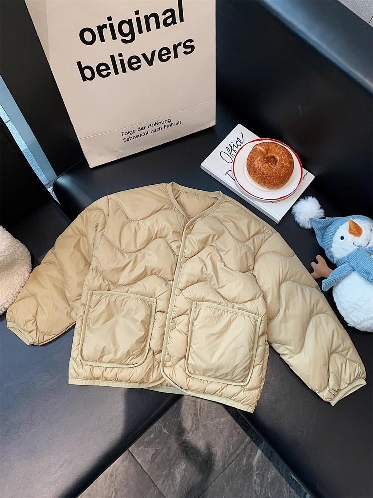 White duck down children's down jacket long-sleeved liner school uniform with light and thin warm jacket tide