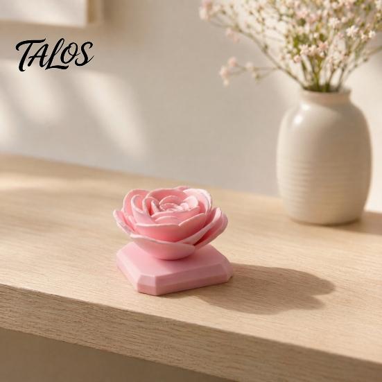 Stable Base Rose Ornament Flower Ornament, Non-Slip Compact 3D Printed Realistic Decor Durable PLA Creative Artwork, for Home Office Bathroom