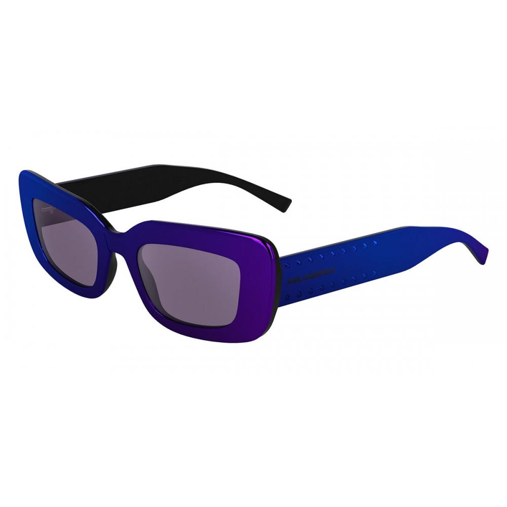 Karl Lagerfeld Damen Sonnenbrille Kl6164s N 500 Metallic Mirror Purple on Black/50-20-143