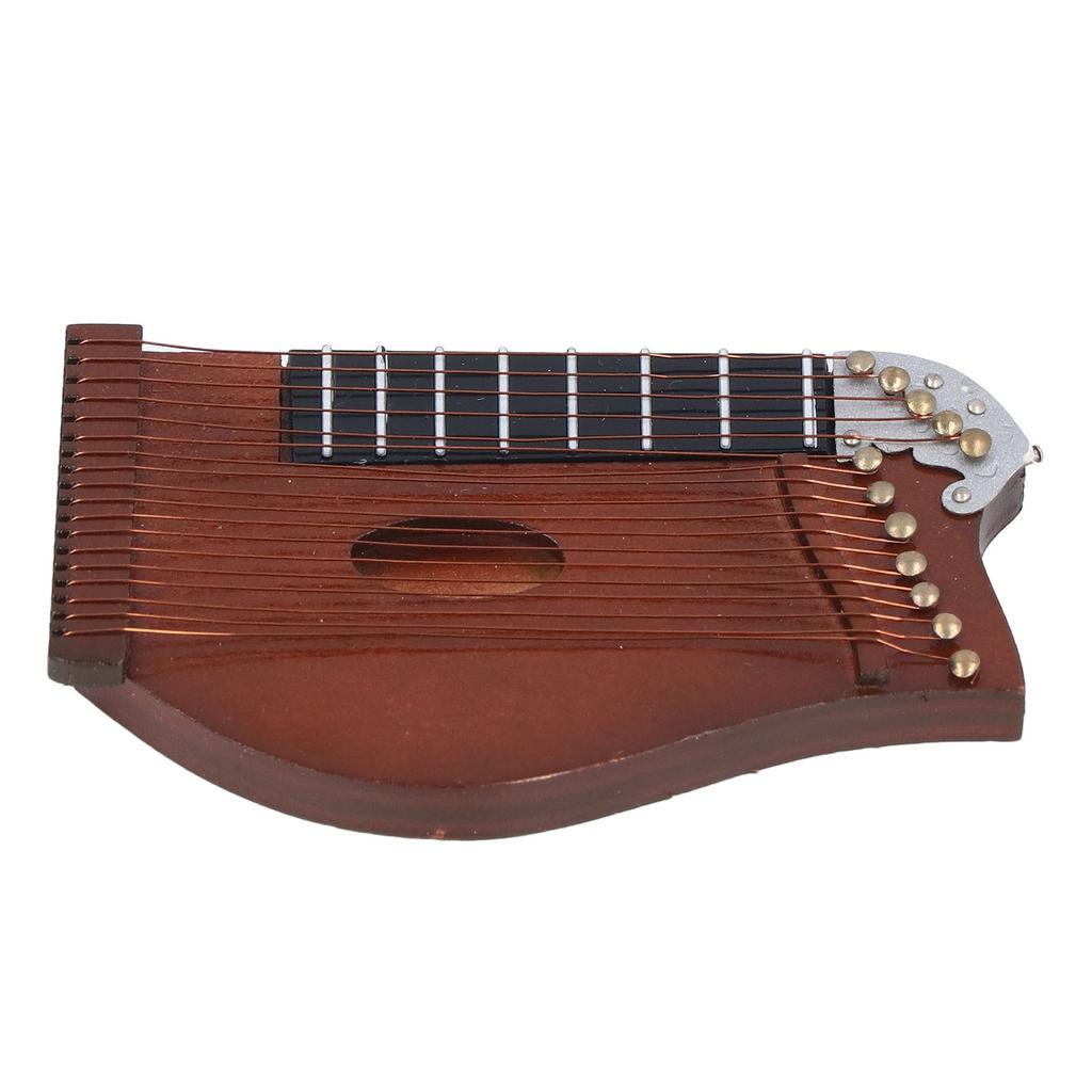 Guzheng Model Wooden Miniature Guzheng Musical Instrument Model Display for Home Decor