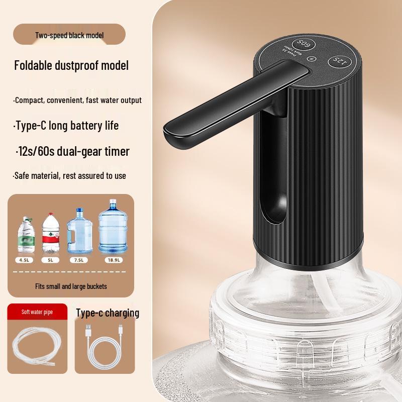 Electric Folding Water Dispenser: Automatic Rechargeable Hand Pump for Bottled Water