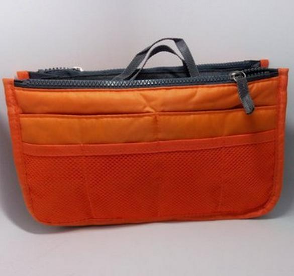 Korean Double Zipper Bag-in-Bag Organizer - Large Cosmetic Pouch