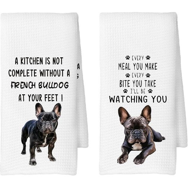 Long-Haired Dachshund Kitchen Towels Set of 2, Dog Gifts for Women, Dachshund Gifts, Dog Lover Mom Gift Tea Towels Kitchen Hand Towels 16x24 Inch for