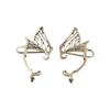 Zinc Zinc Alloy Single Side Earrings Antique Gold Color Ear Cuff Cute Elf Ear Clip  Women
