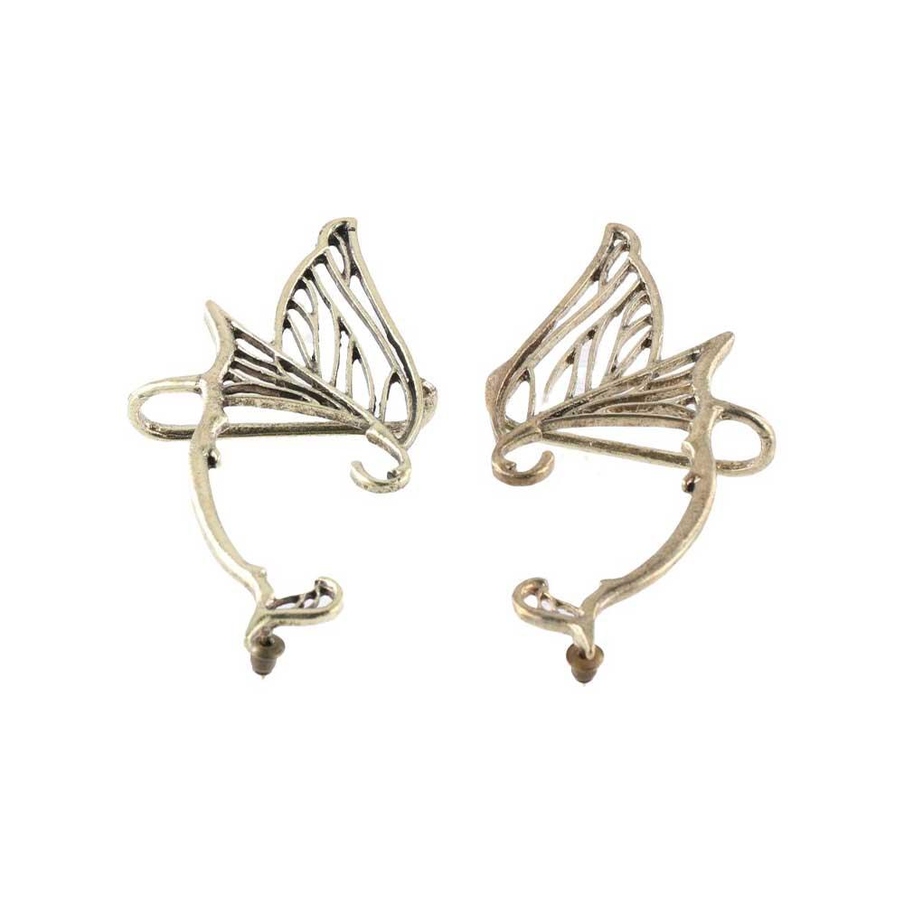 Zinc Zinc Alloy Single Side Earrings Antique Gold Color Ear Cuff Cute Elf Ear Clip  Women