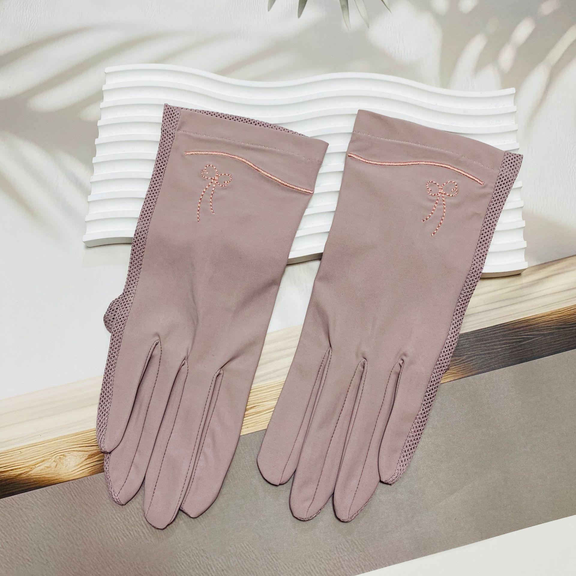 Women s Breathable UV Protection Ice Silk Fingerless Gloves for Summer Cycling