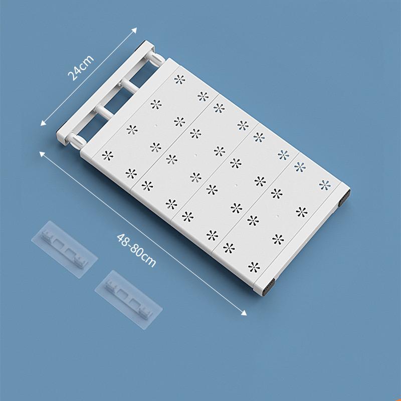 Extendable Closet Shelf Adjustable Storage Rack Closet DIY Wardrobe Divider for Cabinet Tool Tension Rod Storage Organizer Shelf