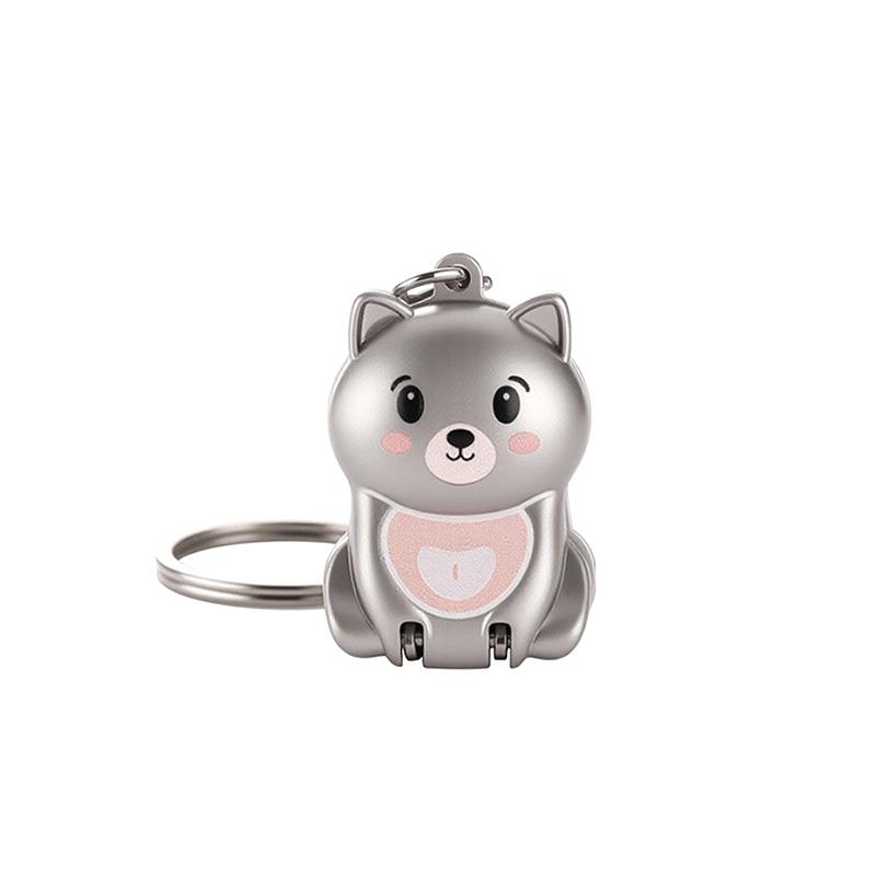 1 Pcs Exquisite Kitten Puppy Shape Keychain Foldable Nail Clipper Stainless Steel Rotary Toenail & Fingernail Manicure Trimmer