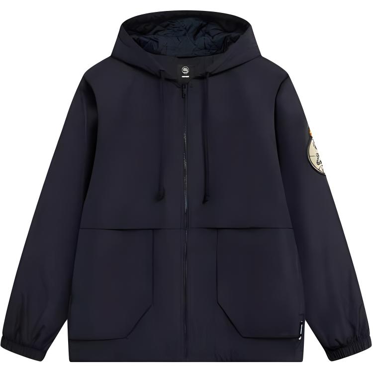 

Li-Ning Серія Спортивний Стиль Літера Цифра Блискавка Капюшон Комфортна Дихаюча Тепла Бавовняна Куртка Чоловічі куртки Чорний AJMT233-4 2XL