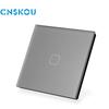 CNSKOU New Fashion EU/UK Waterproof Toughened Glass Panel Smart Home 1 Gang Touch WiFi Light Wall Switches for Smart Life