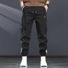 Jie Lei Nuo Men's Trendy Striped Splicing Jogger Pants