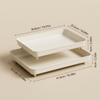 Bathroom Accessories Vanity Tray Countertop Makeup Organizer Cosmetics Storage Skincare Perfume Stand Non-Slip Metal Feet