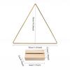 Gold Floral Garland Frame Triangle Moon Shape Hollow Out Metal Hoop Wreath Frame  Wedding Decor